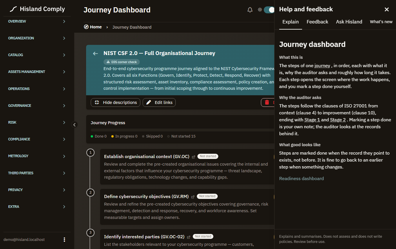 The same screen in dark mode.